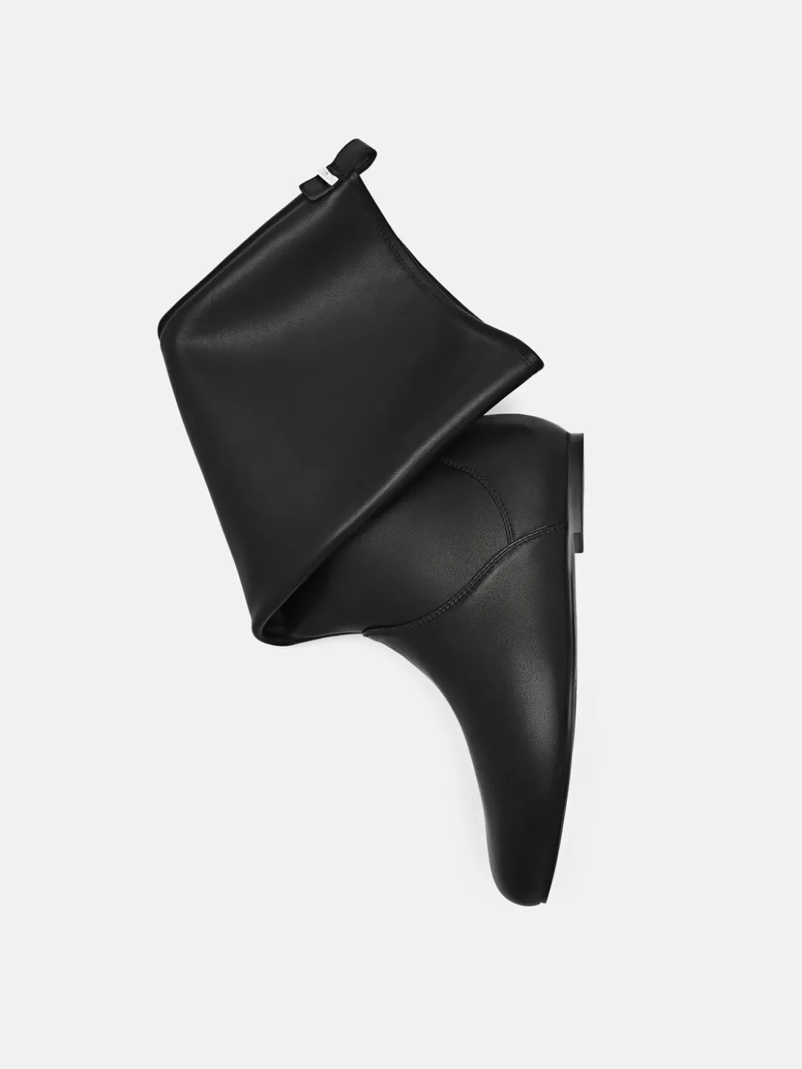 Demi Leather Knee Boots - Black
