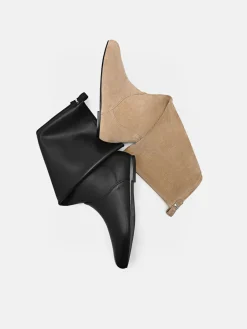 Demi Leather Knee Boots - Black