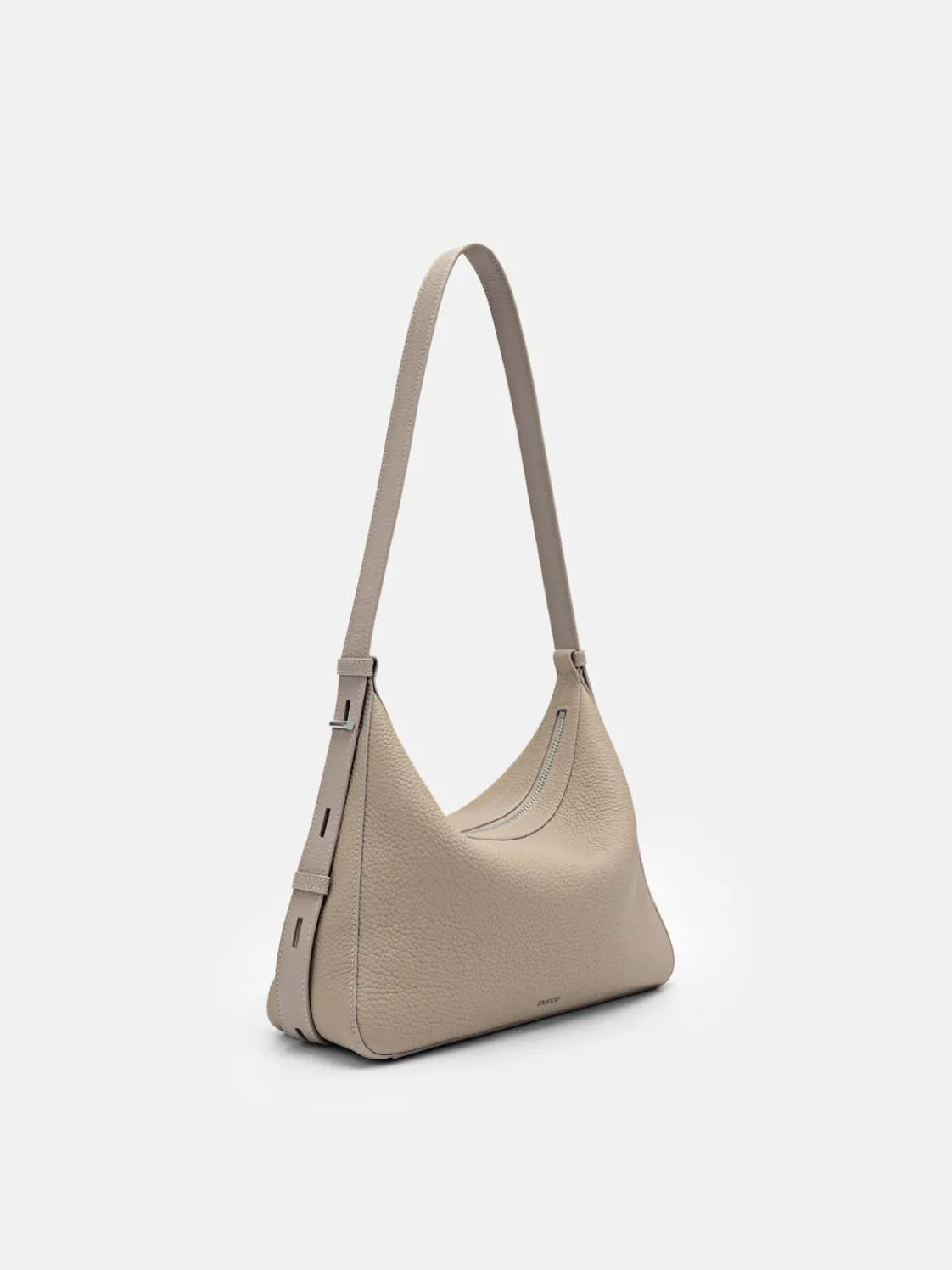 Demi Leather Shoulder Bag - Taupe