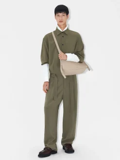 Demi Leather Shoulder Bag - Taupe
