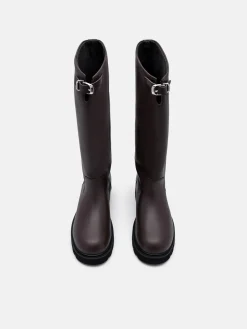 Dessa Knee Boots - Dark Brown