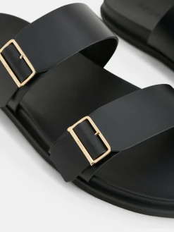 Double Band Sliders - Black