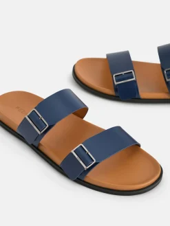 Double Band Sliders - Navy