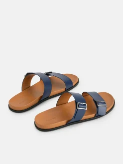 Double Band Sliders - Navy