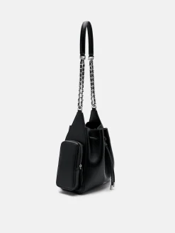 Drawstring Bucket Bag - Black