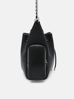 Drawstring Bucket Bag - Black