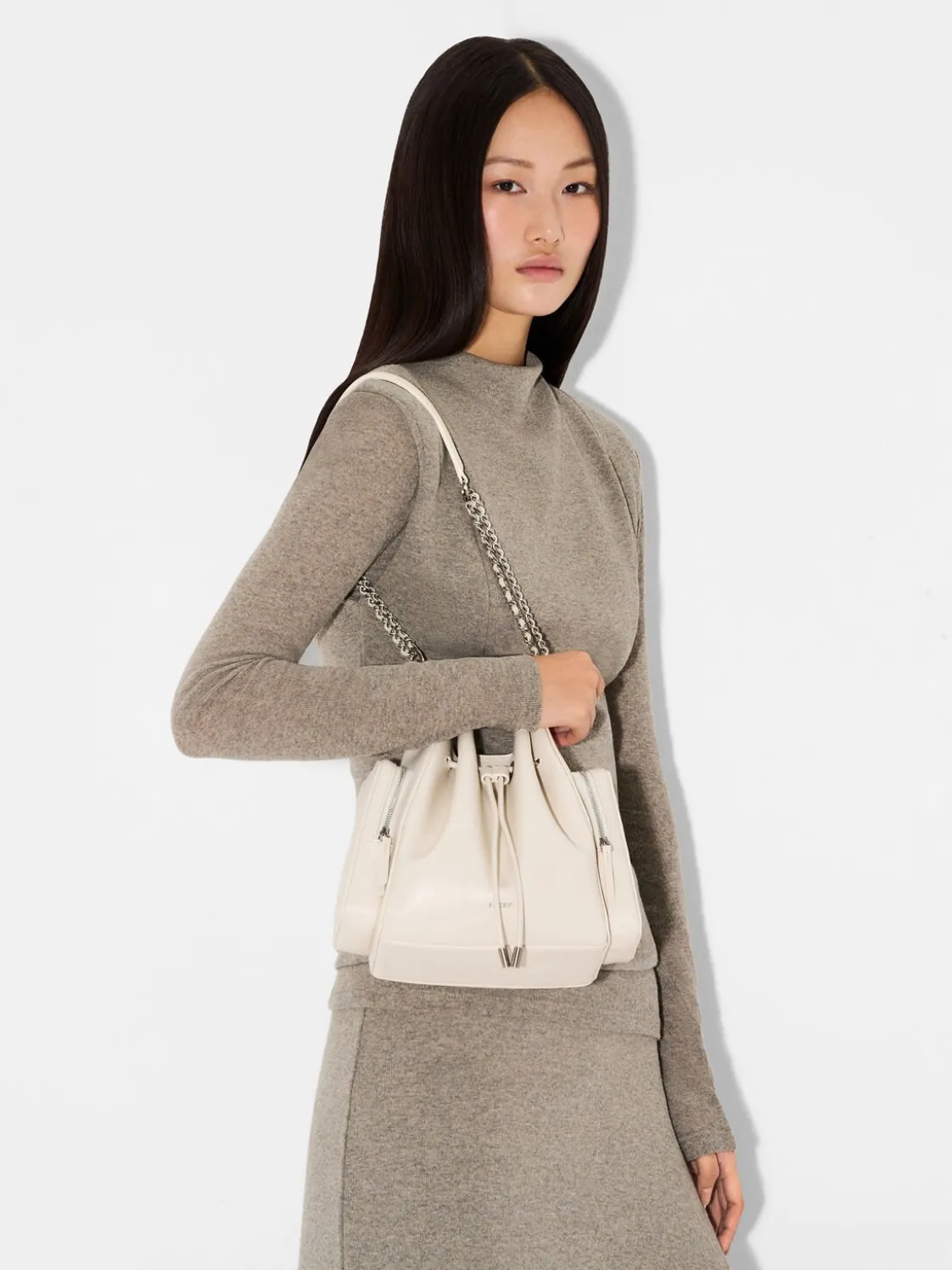 Drawstring Bucket Bag - Chalk