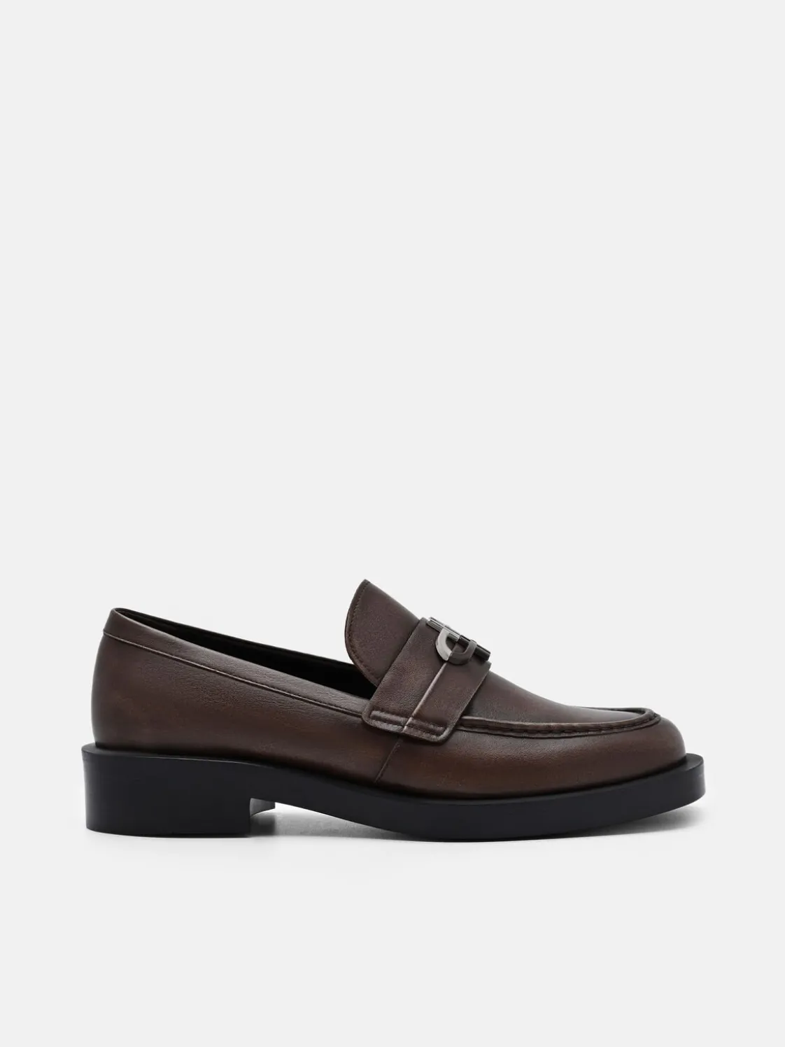 Duet Leather Loafers - Dark Brown