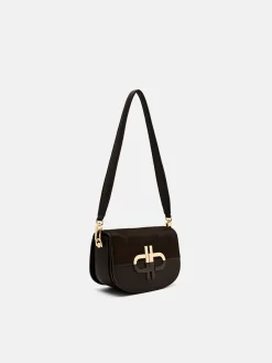 Duet Ponyhair Shoulder Bag - Dark Brown Pony