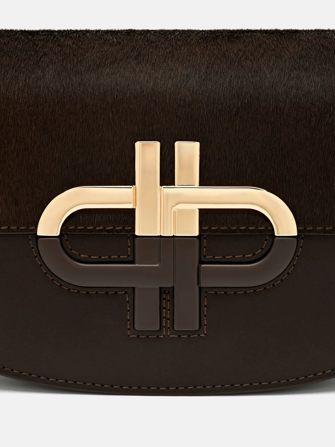 Duet Ponyhair Shoulder Bag - Dark Brown Pony