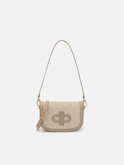 Duet Raffia Shoulder Bag - Chalk Raffia