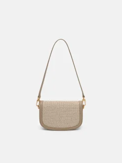 Duet Raffia Shoulder Bag - Chalk Raffia
