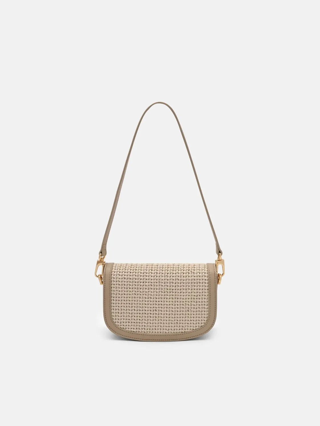 Duet Raffia Shoulder Bag - Chalk Raffia