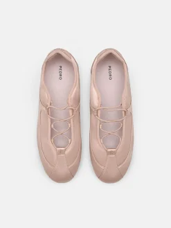 Eclipse Satin Sneakers - Nude