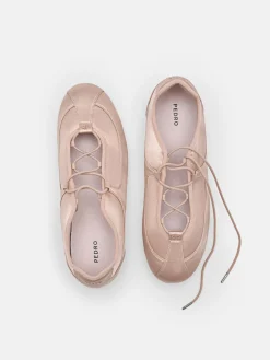 Eclipse Satin Sneakers - Nude
