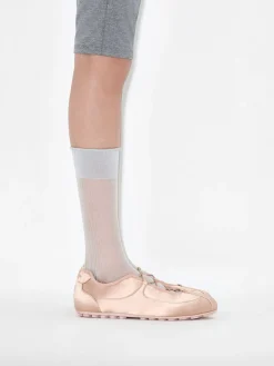Eclipse Satin Sneakers - Nude