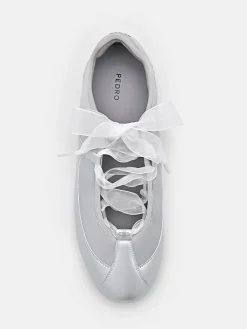 Eclipse Satin Sneakers - Silver
