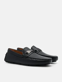 Edge Leather Driving Shoes - Black