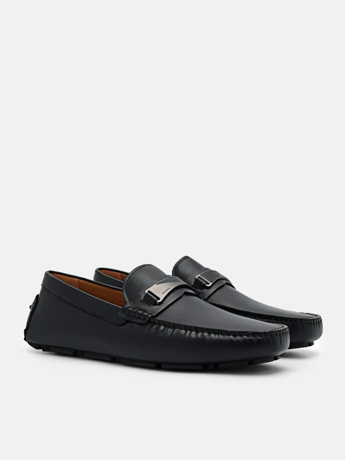 Edge Leather Driving Shoes - Black