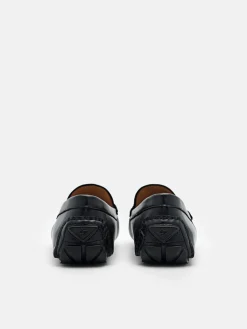 Edge Leather Driving Shoes - Black