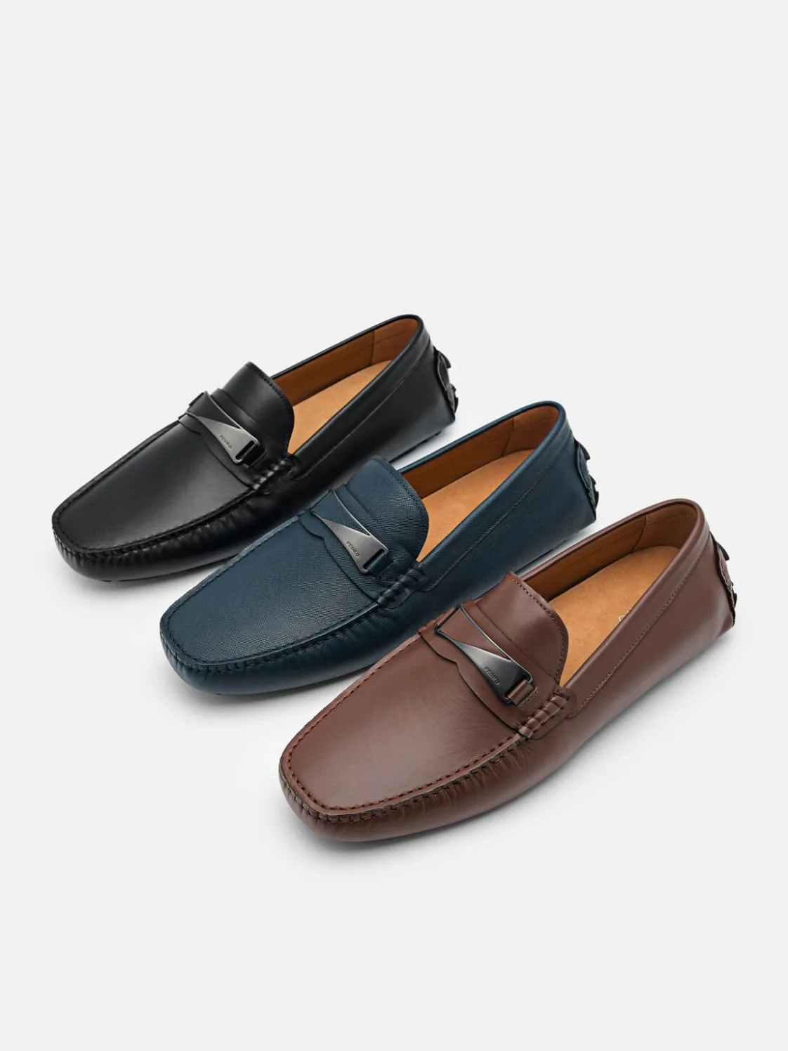 Edge Leather Driving Shoes - Black