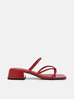 Effie Heel Sandals - Red