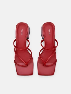 Effie Heel Sandals - Red