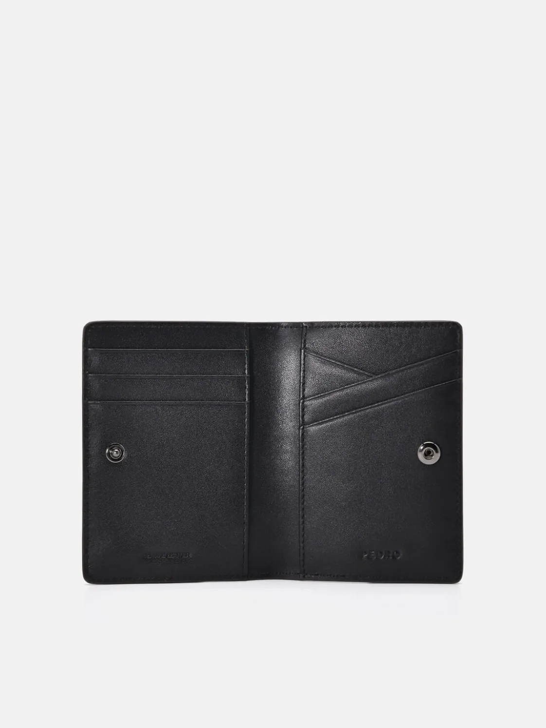 Embossed Leather Card Holder - Dark Brown