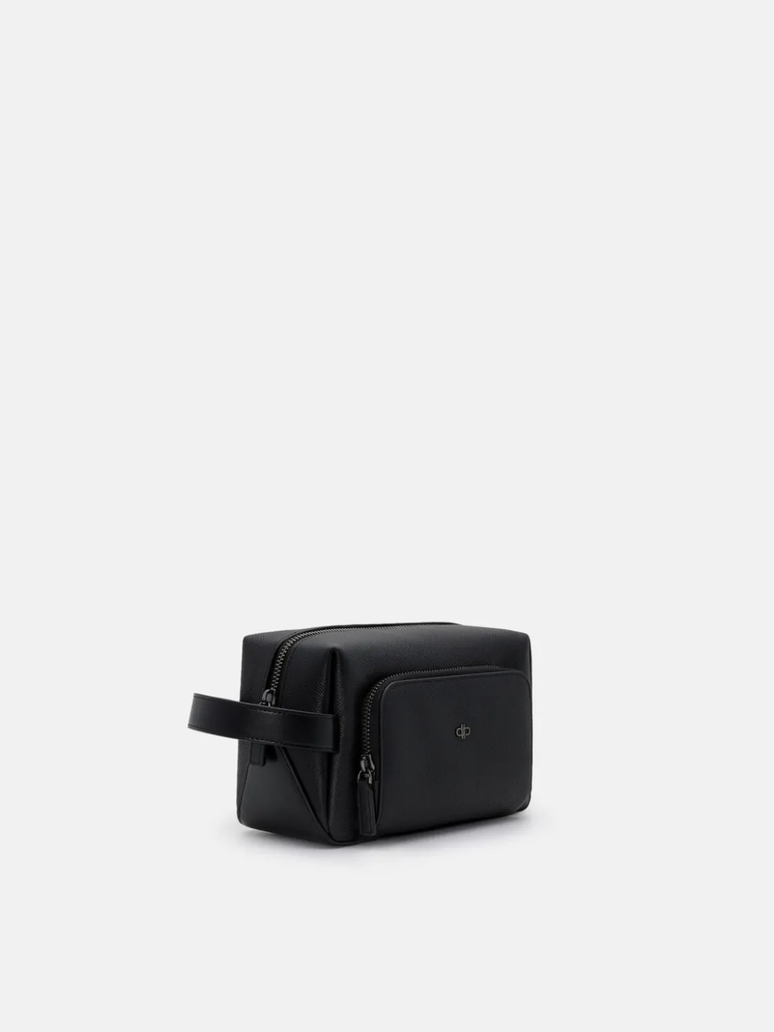 Embossed Leather Pouch - Black