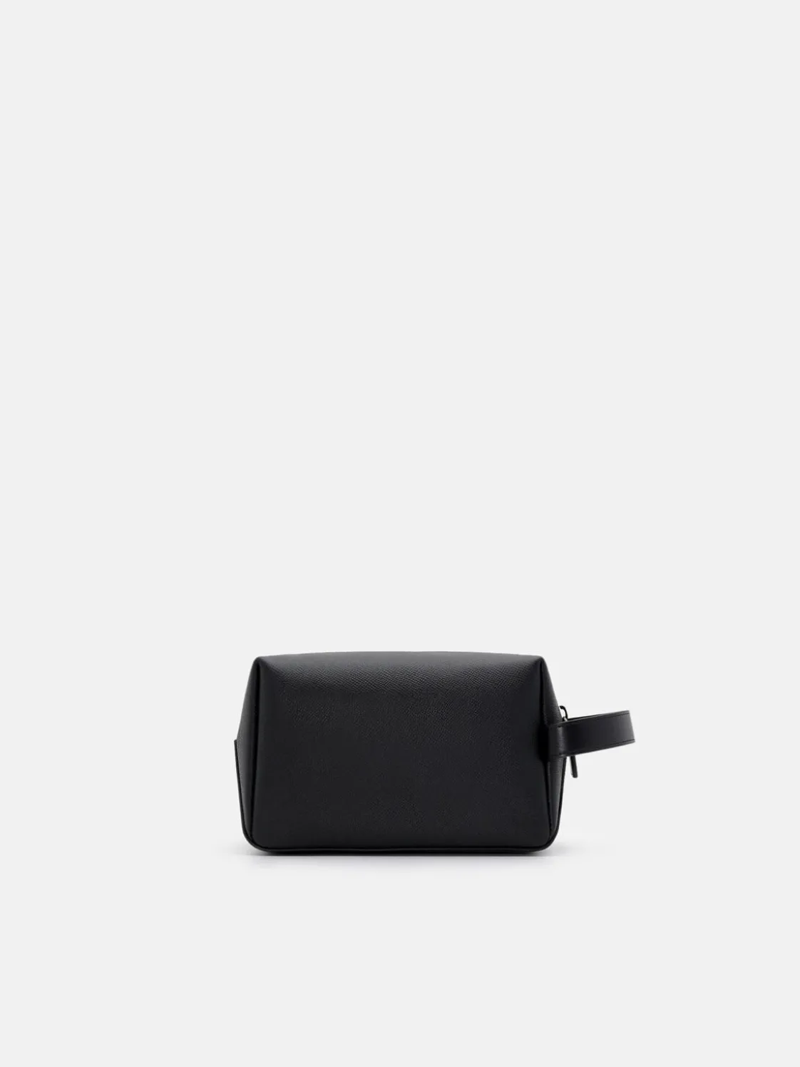 Embossed Leather Pouch - Black