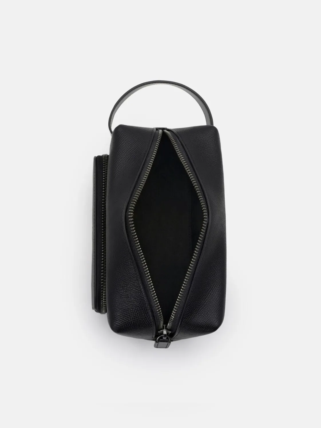 Embossed Leather Pouch - Black