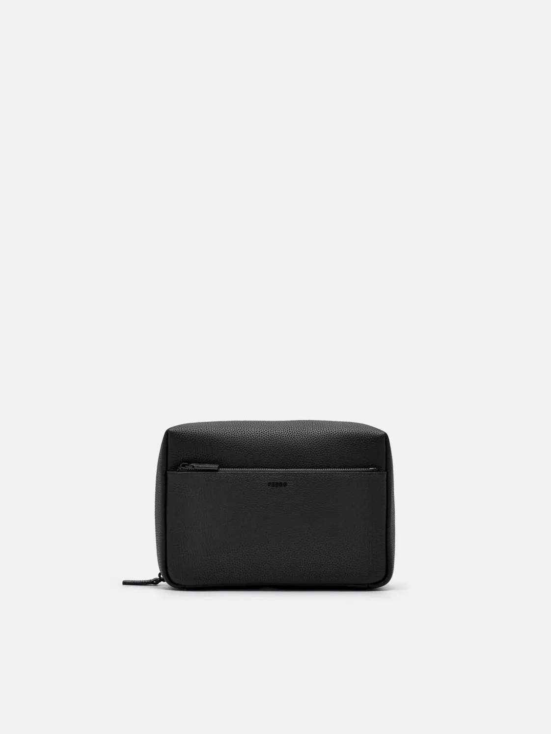 Embossed Leather Pouch - Black