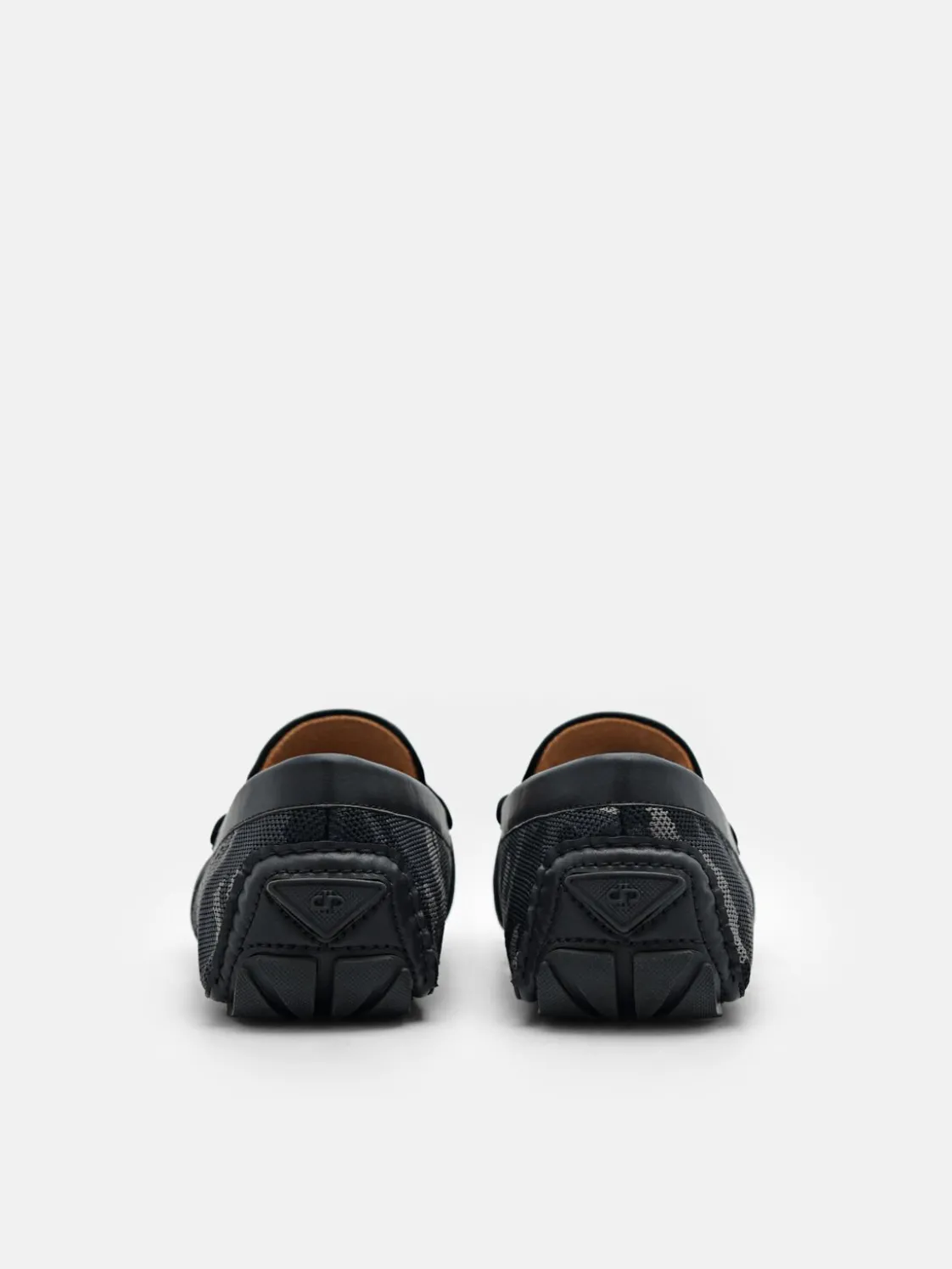 Fabric Penny Driving Shoes - Dark Grey