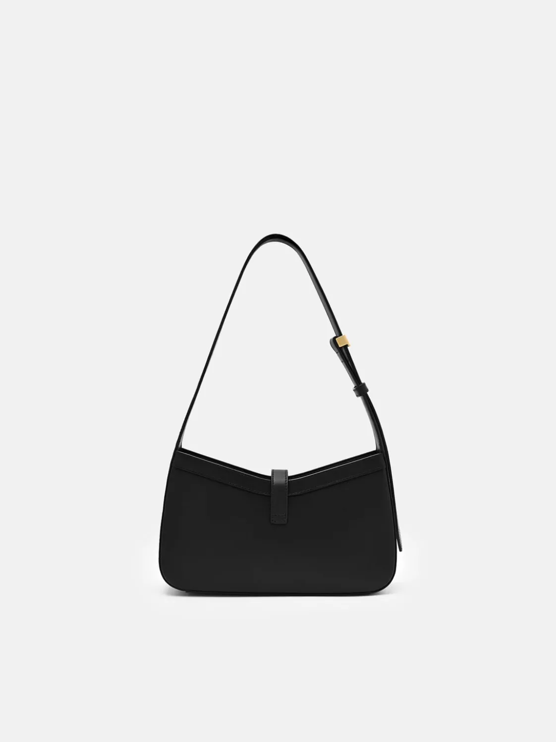 Farida Leather Shoulder Bag - Black