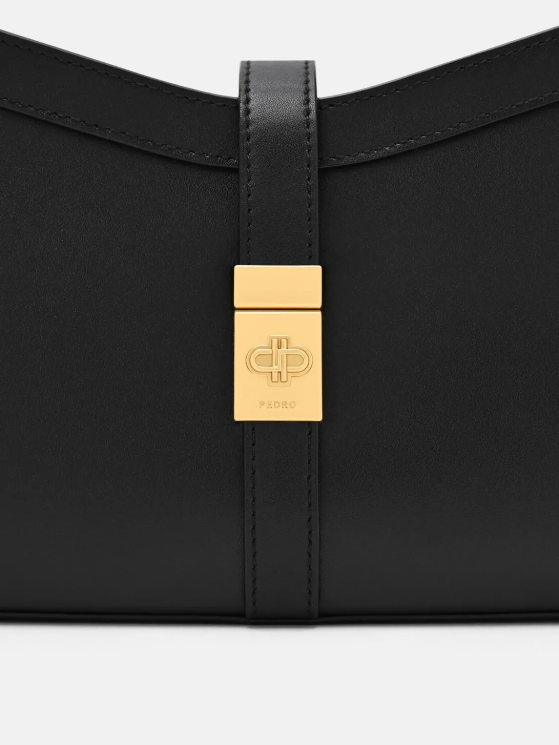 Farida Leather Shoulder Bag - Black