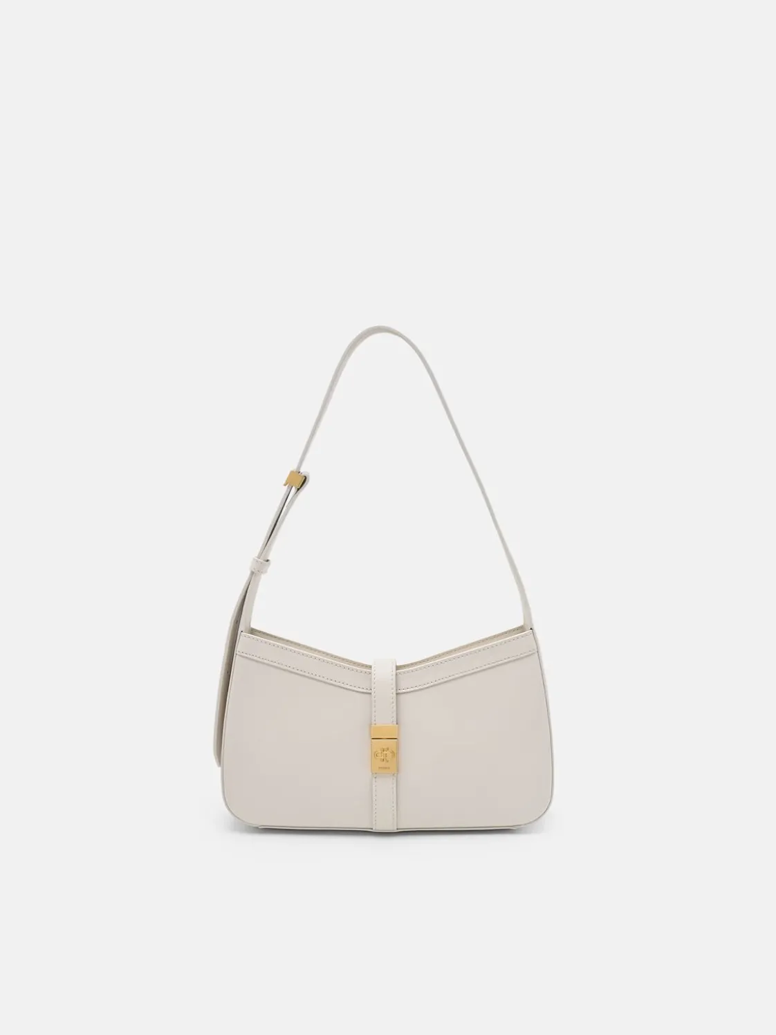 Farida Leather Shoulder Bag - Chalk
