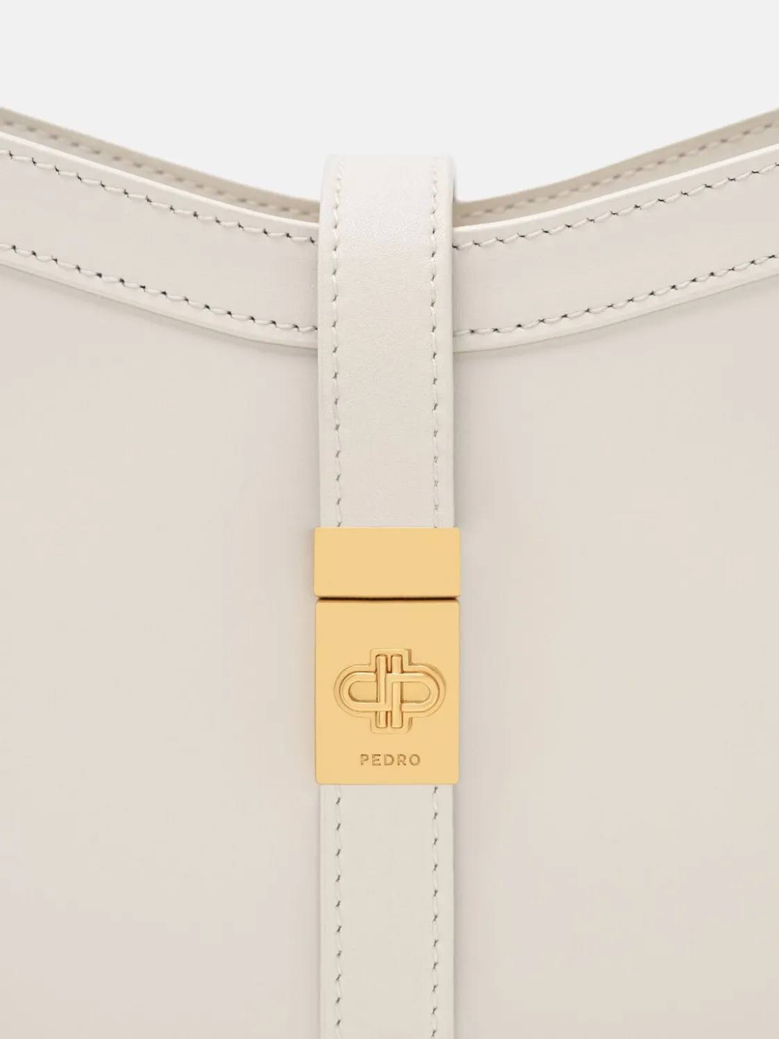 Farida Leather Shoulder Bag - Chalk