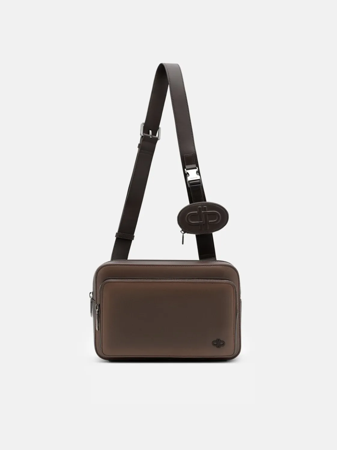 Flynn Leather Crossbody Bag - Dark Brown