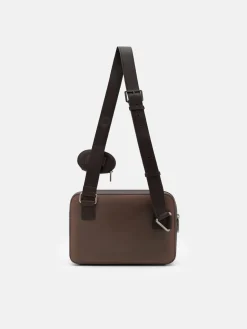 Flynn Leather Crossbody Bag - Dark Brown