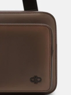Flynn Leather Crossbody Bag - Dark Brown