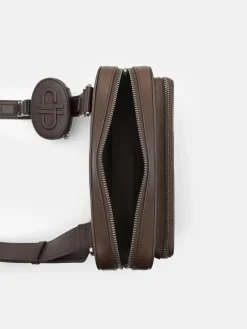 Flynn Leather Crossbody Bag - Dark Brown