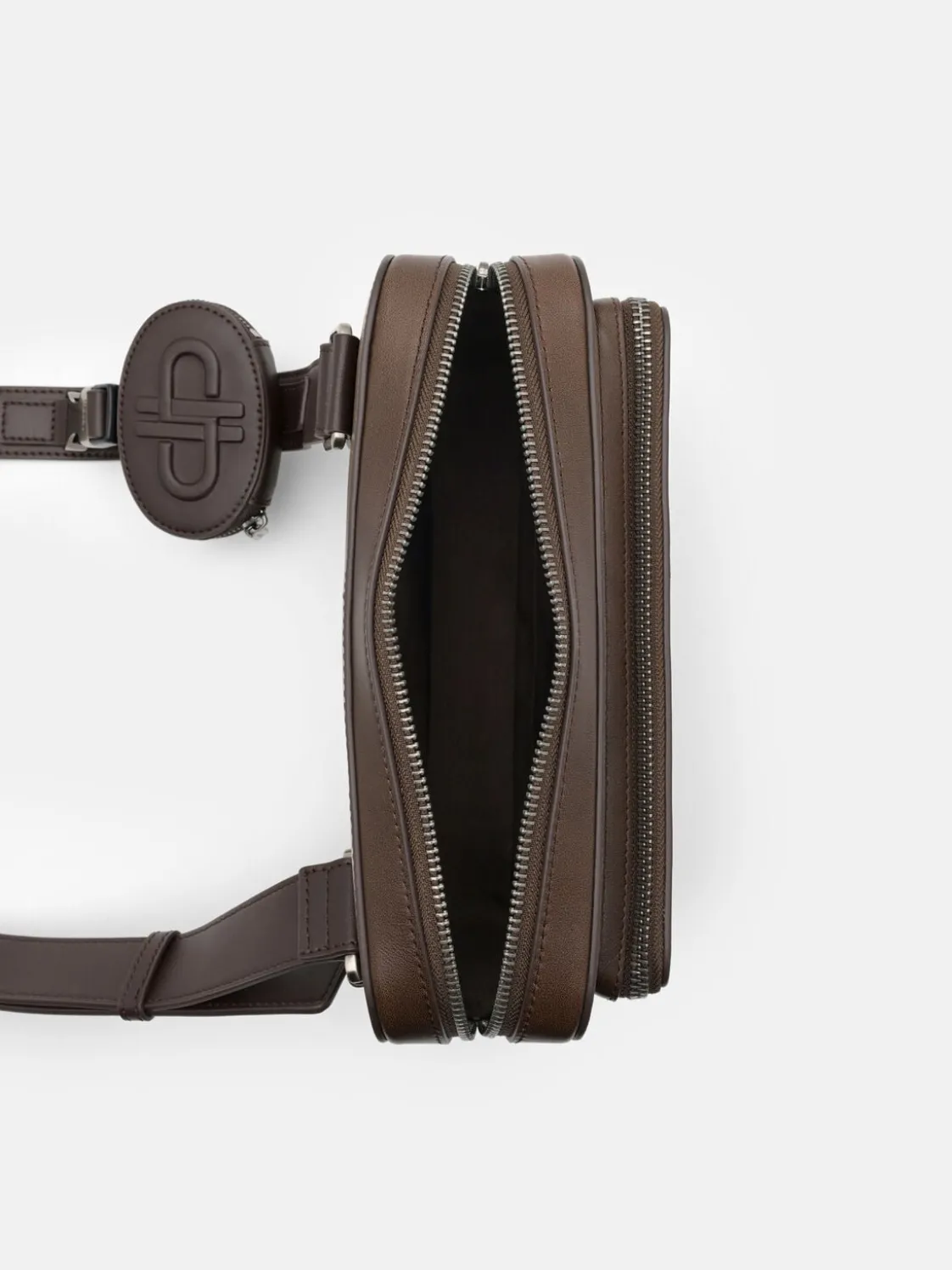 Flynn Leather Crossbody Bag - Dark Brown
