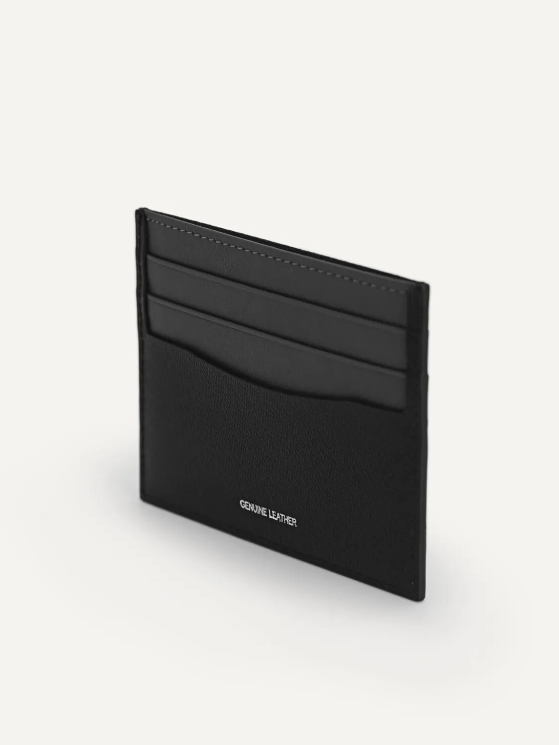 Full-Grain Leather Cardholder - Black