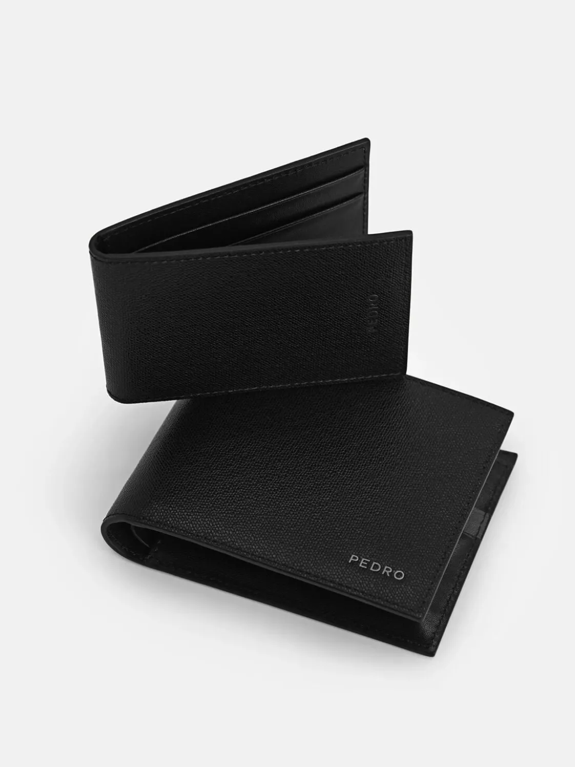 Full-Grain Leather Wallet with Insert - Black
