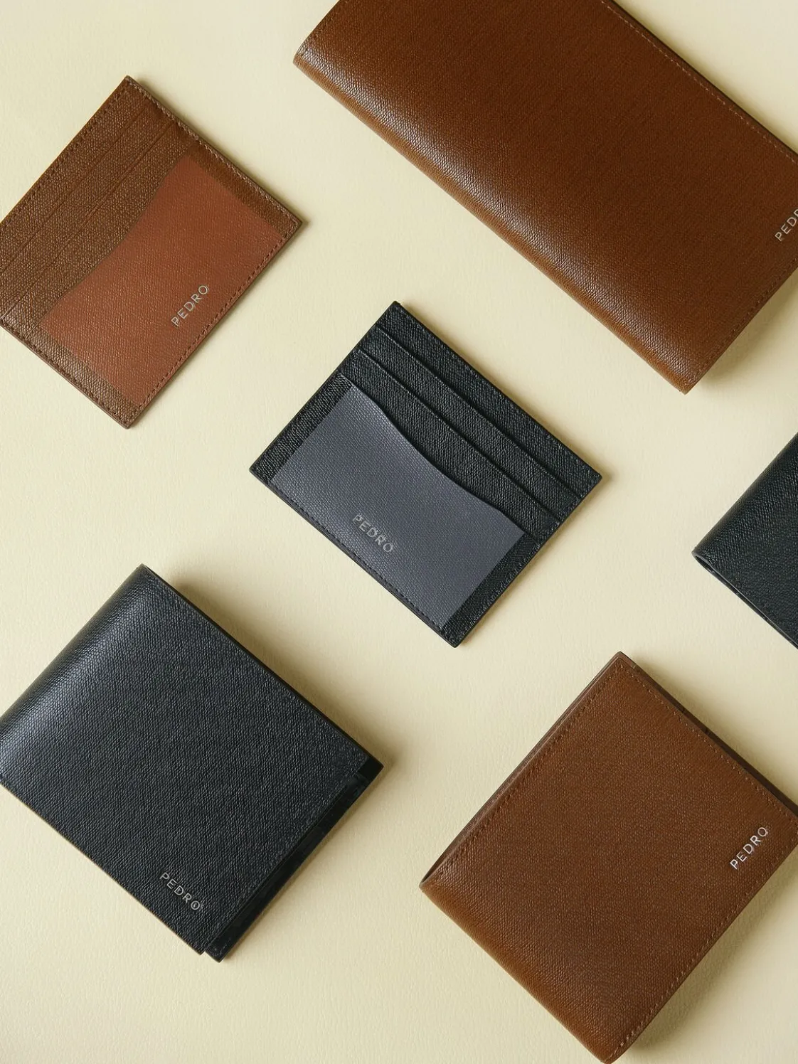 Full-Grain Leather Wallet with Insert - Black