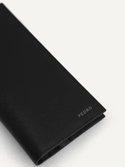 Full-Grain Long Leather Wallet - Black