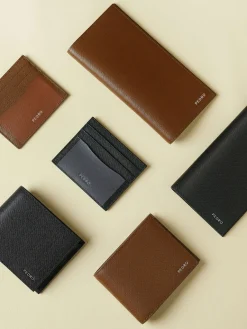 Full-Grain Long Leather Wallet - Black