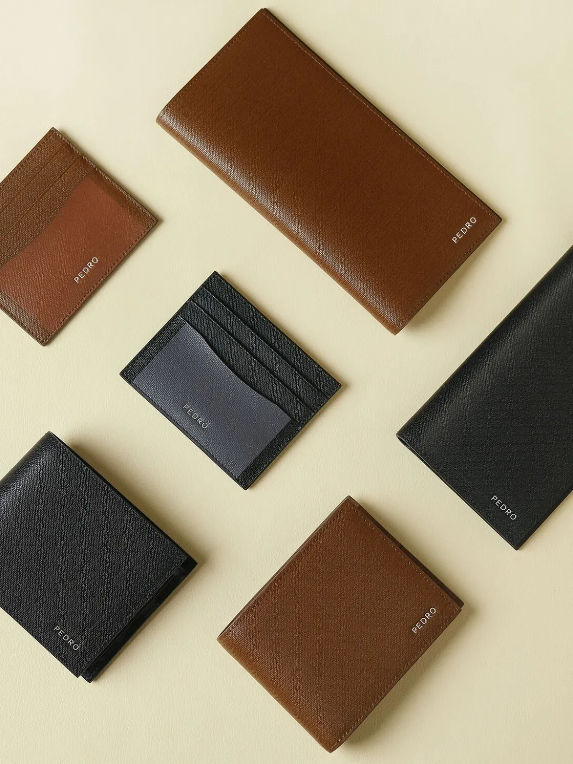 Full-Grain Long Leather Wallet - Black