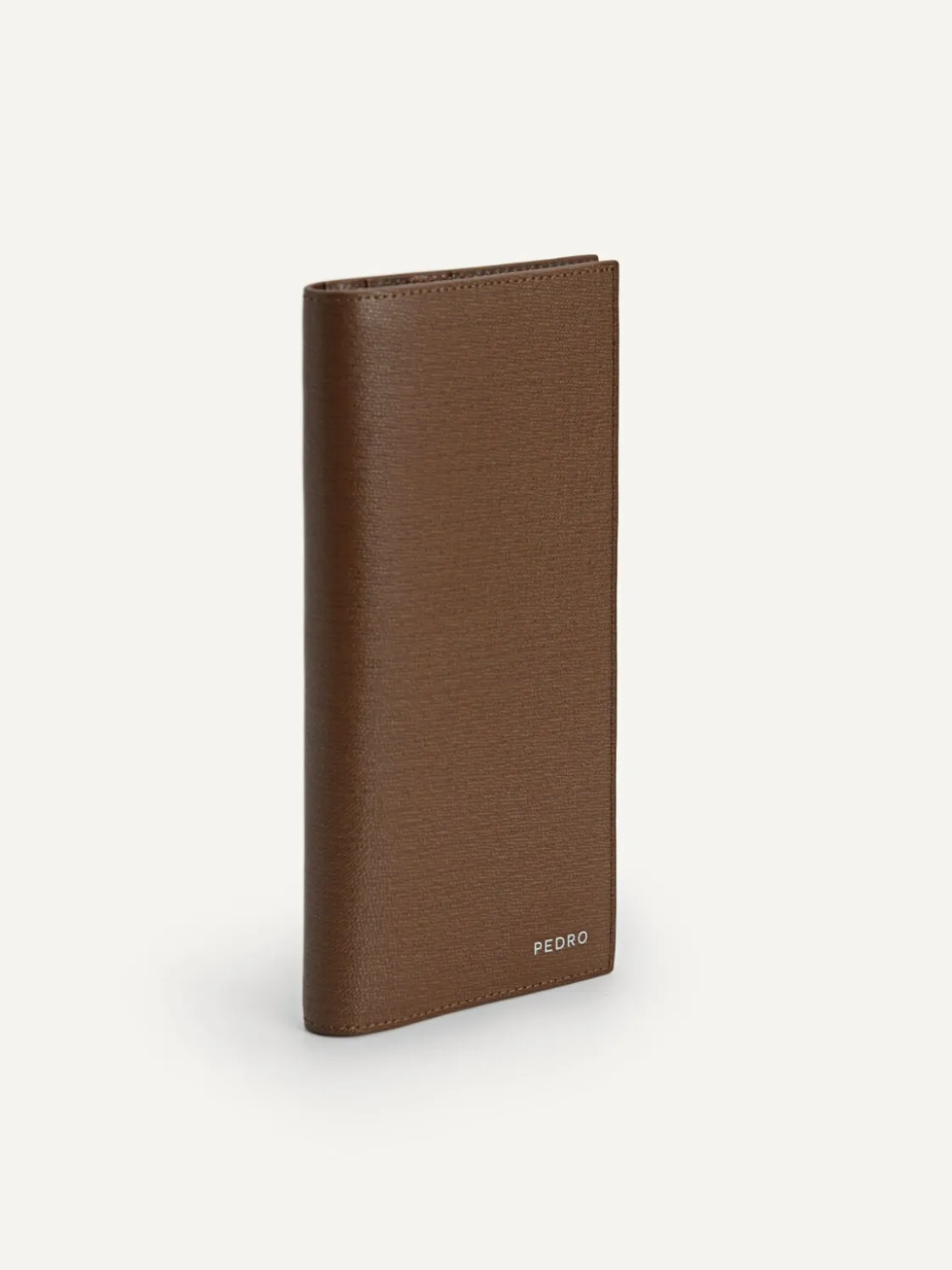 Full-Grain Long Leather Wallet - Dark Brown