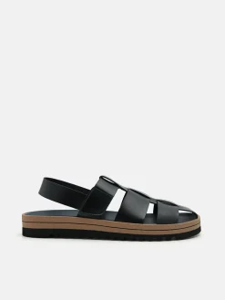 George Caged Sandals - Black